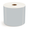 4" x 4" Gray - Thermal Transfer Labels - 1" Core / 5" Outer Diameter - Freezer Grade Adhesive