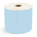 4" x 6" Blue - Thermal Transfer Labels - 1" Core / 5" Outer Diameter (No Perf) - Freezer Grade Adhesive
