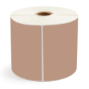 4" x 6.5" Brown - Thermal Transfer Labels - 1" Core / 5" Outer Diameter - Freezer Grade Adhesive
