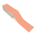 4" x 12" Fluorescent Orange - Thermal Transfer Labels - Fanfold - Freezer Grade Adhesive