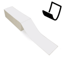 4" x 12" Blockout - Thermal Transfer Labels - Fanfold - Removable Adhesive