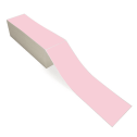 4" x 13" Pink - Thermal Transfer Labels - Fanfold - Removable Adhesive