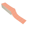 4" x 2" Fluorescent Orange - Thermal Transfer Labels - Fanfold - Removable Adhesive