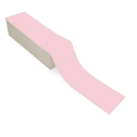 4" x 2" Pink - Direct Thermal Labels - Fanfold - Removable Adhesive