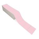 4" x 2.5" Pink - Direct Thermal Labels - Fanfold - Acrylic