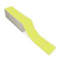 4" x 3" Chartreuse - Thermal Transfer Labels - Fanfold - Freezer Grade Adhesive