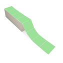 4" x 3" Fluorescent Green - Thermal Transfer Labels - Fanfold - Freezer Grade Adhesive