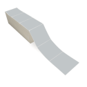 4" x 4" Gray - Thermal Transfer Labels - Fanfold - Removable Adhesive