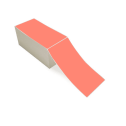 4" x 8" Fluorescent Red - Thermal Transfer Labels - Fanfold - Removable Adhesive