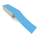 5" x 3" Dark Blue - Thermal Transfer Labels - Fanfold - Acrylic