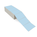 6" x 4" Blue - Direct Thermal Labels - Fanfold - Freezer Grade Adhesive