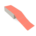 6" x 4" Fluorescent Red - Thermal Transfer Labels - Fanfold - Freezer Grade Adhesive