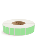 1.5" x 1" Fluorescent Green - Direct Thermal Labels - 3" Core - Freezer Grade Adhesive