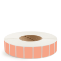 1.5" x 1" Fluorescent Orange - Direct Thermal Labels - 3" Core - Freezer Grade Adhesive