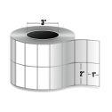 2" x 1" (2-Up) Thermal Transfer Labels - 3" Core
