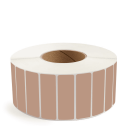 3" x 1" Brown - Direct Thermal Labels - 3" Core - Removable Adhesive