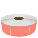 3" x 5" Fluorescent Red - Thermal Transfer Labels - 3" Core / 12" Outer Diameter (No Perf) - Freezer Grade Adhesive