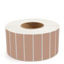 3.5" x 1" Brown - Direct Thermal Labels - 3" Core - Freezer Grade Adhesive