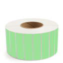3.5" x 1" Fluorescent Green - Direct Thermal Labels - 3" Core - Removable Adhesive