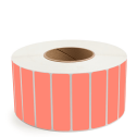 3.5" x 1" Fluorescent Red - Thermal Transfer Labels - 3" Core