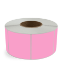 3.5" x 3.5" Hot Pink - Direct Thermal Labels - 3" Core - Acrylic