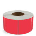 3.5" x 3.5" Red - Direct Thermal Labels - 3" Core - Removable Adhesive