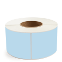 3.5" x 8" Blue - Thermal Transfer Labels - 3" Core - Removable Adhesive