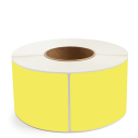 3.5" x 8" Yellow - Direct Thermal Labels - 3" Core - Freezer Grade Adhesive