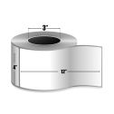 4" x 12" Gray - Direct Thermal Labels - 3" Core