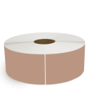 4" x 13" Brown - Direct Thermal Labels - 3" Core / 12" Outer Diameter (No Perf) - Freezer Grade Adhesive