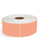 4" x 13" Fluorescent Orange - Thermal Transfer Labels - 3" Core / 12" Outer Diameter (No Perf) - Freezer Grade Adhesive