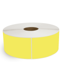 4" x 13" Yellow - Direct Thermal Labels - 3" Core / 12" Outer Diameter (No Perf) - Removable Adhesive