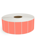 4" x 2" Fluorescent Red - Thermal Transfer Labels - 3" Core / 12" Outer Diameter (No Perf) - Freezer Grade Adhesive