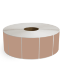 4" x 3" Brown - Thermal Transfer Labels - 3" Core / 12" Outer Diameter (No Perf) - Freezer Grade Adhesive