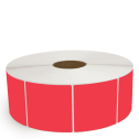 4" x 4" Red - Direct Thermal Labels - 3" Core / 12" Outer Diameter (No Perf) - Freezer Grade Adhesive