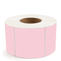 4" x 4" Pink - Thermal Transfer Labels - 3" Core (No Perf) - Freezer Grade Adhesive