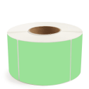 4" x 5" Fluorescent Green - Thermal Transfer Labels - 3" Core - Removable Adhesive