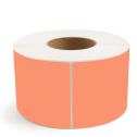 4" x 8" Orange - Thermal Transfer Labels - 3" Core - Acrylic