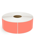 4" x 5" Fluorescent Red - Thermal Transfer Labels - 3" Core / 12" Outer Diameter (No Perf) - Freezer Grade Adhesive
