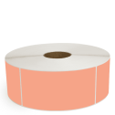 4" x 8" Fluorescent Orange - Direct Thermal Labels - 3" Core / 12" Outer Diameter (No Perf) - Freezer Grade Adhesive