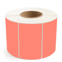 5" x 3" Fluorescent Red - Thermal Transfer Labels - 3" Core - Removable Adhesive