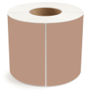 6" x 6" Brown - Direct Thermal Labels - 3" Core - Freezer Grade Adhesive