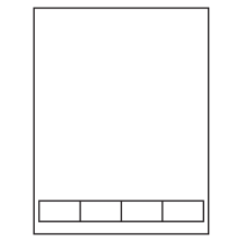 2 inch x 1 inch White Integrated Form Sheet Labels - 4 Labels Per Sheet