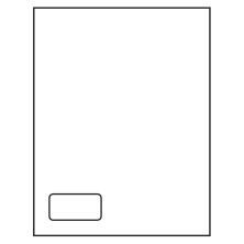 2.5 inch x 1.25 inch White Integrated Form Sheet Labels - 1 Label Per Sheet
