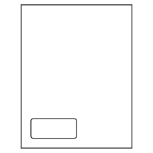 3.5 inch x 1.5 inch White Integrated Form Sheet Labels - 1 Label Per Sheet
