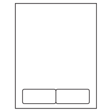 3.5 inch x 1.5 inch White Integrated Form Sheet Labels - 2 Labels Per Sheet