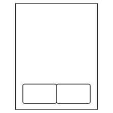 3.5 inch x 2 inch White Integrated Form Sheet Labels - 2 Labels Per Sheet