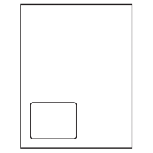 3.5 inch x 2.75 inch White Integrated Form Sheet Labels - 1 Label Per Sheet