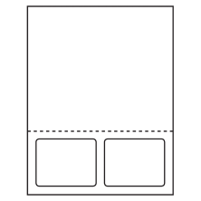 3.5 inch x 2.75 inch White Integrated Form Sheet Labels - 2 Labels Per Sheet