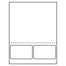 4 inch x 2.5 inch White Integrated Form Sheet Labels - 2 Labels Per Sheet